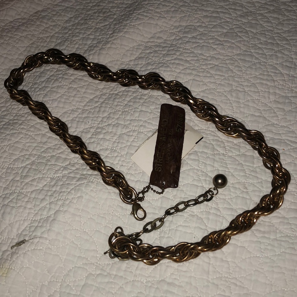 Gold chain belt size small NWT